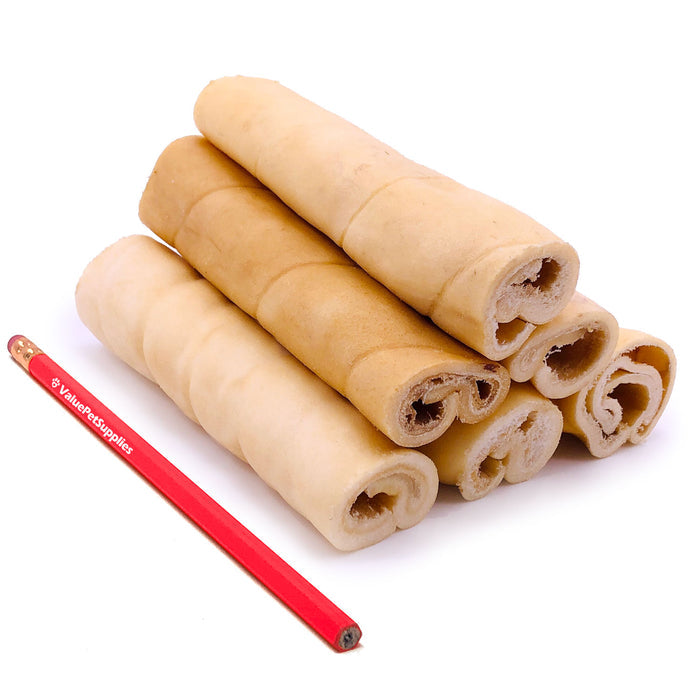 ValueBull Beef Cheek Roll Dog Chews, Jumbo 5-6 Inch, 10 Count - Cheek - 10 Rolls