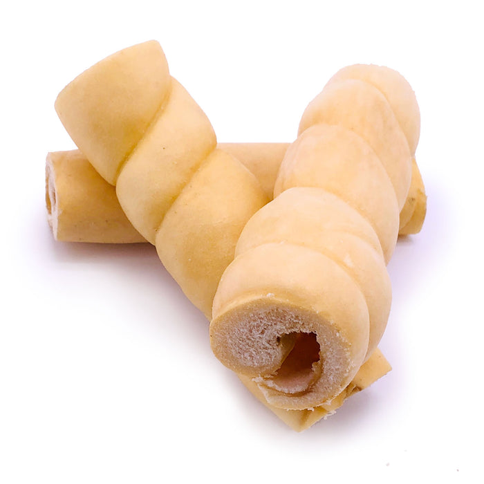 ValueBull Beef Cheek Roll Dog Chews, Jumbo 5-6 Inch, 50 Count Bulk Pack - Cheek - 50 Rolls