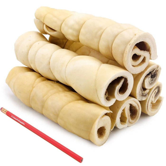 ValueBull Beef Cheek Roll Dog Chews, Jumbo 9-10 Inch, 25 Count Bulk Pack - Beef - 25 Rolls