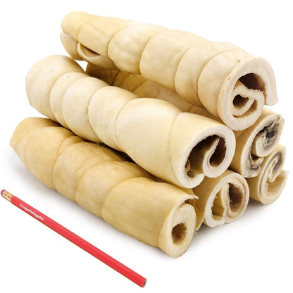 ValueBull Beef Cheek Roll Dog Chews, Jumbo 9-10 Inch, 25 Count Bulk Pack - Beef - 25 Rolls