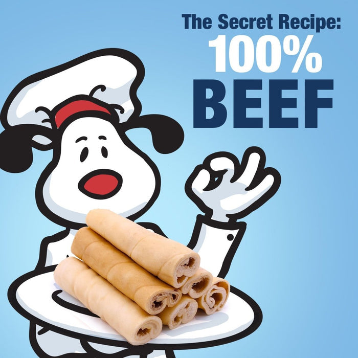 ValueBull Beef Cheek Rolls, Varied Shape Dog Chews, 6 Inch, 1 Pound - ValuePetSupplies