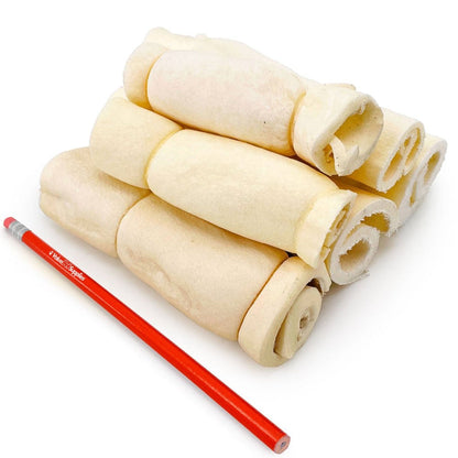 ValueBull Beef Cheek Rolls, Varied Shape Dog Chews, 6 Inch, 10 Pounds Bulk Pack