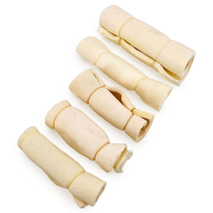 ValueBull Beef Cheek Rolls, Varied Shape Dog Chews, 6 Inch, 5 Pounds Bulk Pack - Cheek Roll - 5 Pound