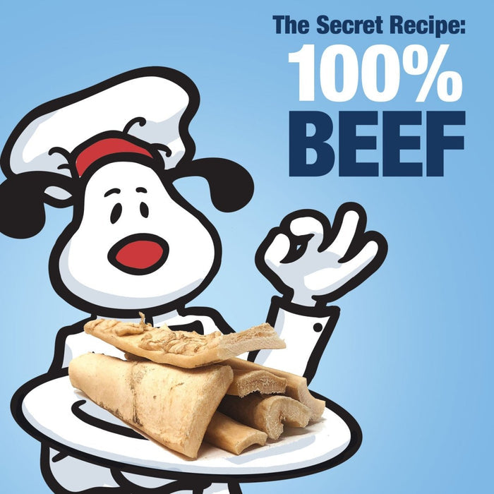 ValueBull Beef Cheek Slice Dog Chews, Thick 9-10 Inch, 80 Count Bulk Pack - Thick - 80 Slices