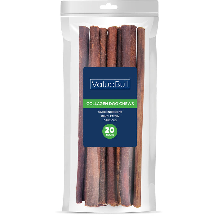 ValueBull Beef Collagen Sticks for Dogs, 12 Inch Medium Chew, 10 Count - Medium - 10 Sticks