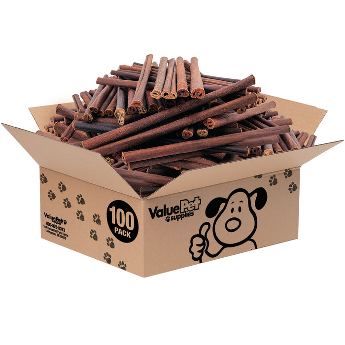 ValueBull Beef Collagen Sticks for Dogs, 12 Inch Thick Chew, 100 Count Bulk Pack - Thick - 100 Sticks