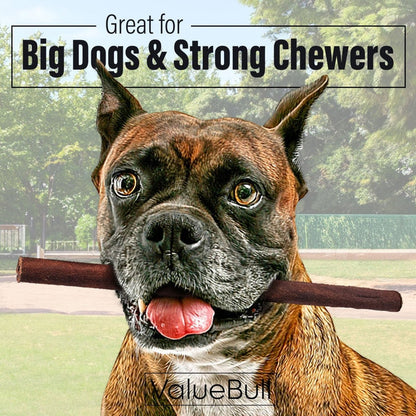 ValueBull Beef Collagen Sticks for Dogs, 12 Inch Thick Chew, 25 Count - Thick - 25 Sticks