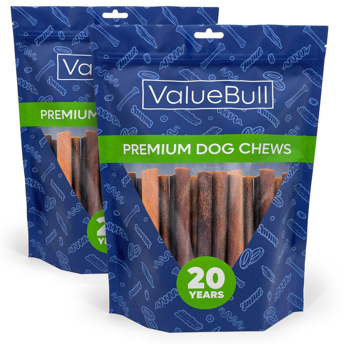 ValueBull Beef Collagen Sticks for Dogs, 6 Inch Medium Chews, 50 Count - Medium - 50 Sticks