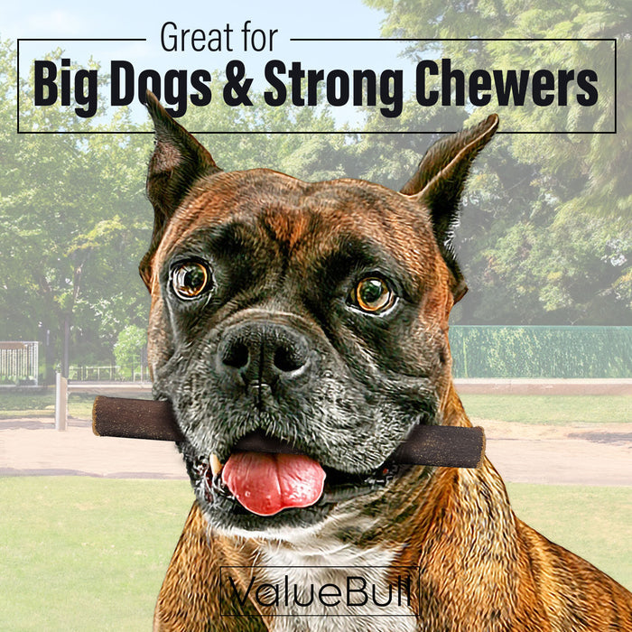 ValueBull Beef Collagen Sticks for Dogs, 6 Inch Thick Chews, 100 Count Bulk Pack - Thick - 100 Sticks
