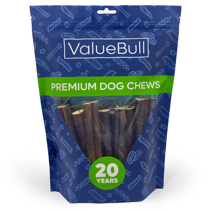 ValueBull Beef Collagen Sticks for Dogs, 6 Inch Thick Chews, 25 Count - Thick - 25 Sticks