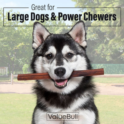 ValueBull Beef Collagen Sticks for Large Dog, 12 Inch Jumbo Chew, 10 Count - Jumbo - 10 Sticks