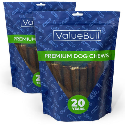 ValueBull Beef Collagen Sticks for Large Dogs, 6 Inch Jumbo Chew, 50 Count - Jumbo - 50 Sticks