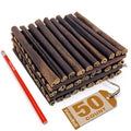 ValueBull Beef Collagen Sticks for Small Dogs, 6 Inch Thin Chews, 50 Count - Thin - 50 Sticks