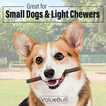 ValueBull Beef Collagen Sticks for Small Dogs, 6 Inch Thin Chews, 50 Count - Thin - 50 Sticks
