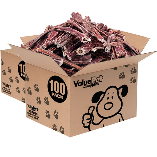 ValueBull Beef Jerky Gullet Sticks Dog Chews, 5-6 Inch, 200 Count Bulk Pack - Gullet - 200 Sticks