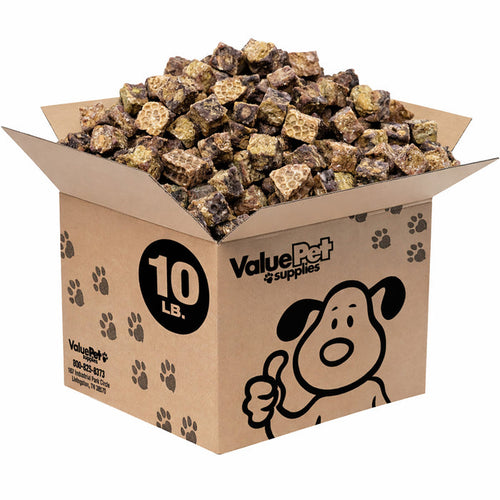 ValueBull Beef Lung Cubes for Dogs, 10 Pounds Bulk Pack