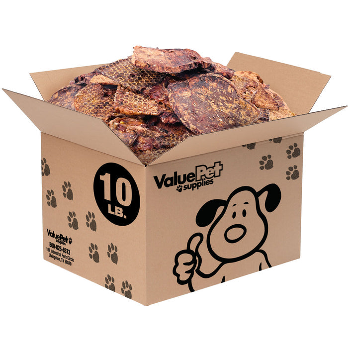 ValueBull Beef Lung Wafers for Dogs, 10 Pounds Bulk Pack - Wafers - 10 Pound