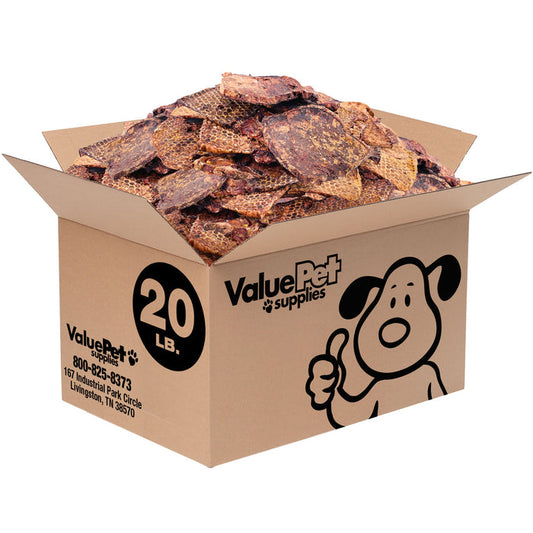ValueBull Beef Lung Wafers for Dogs, 20 Pounds Wholesale Pack - Wafers - 20 Pound