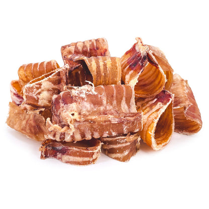 ValueBull Beef Trachea Bites for Small Dogs, Premium, 1 Pound - Bites - 1 Pound