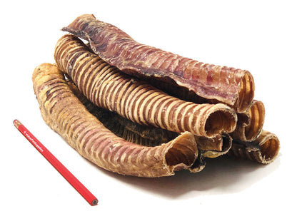 ValueBull Beef Trachea Tubes, Premium 10-12 Inch, 20 Count - Beef - 20 Tubes
