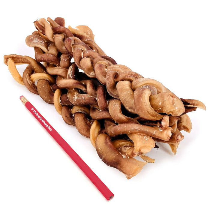 ValueBull Braided Bully Sticks for Large Dogs, Thick 12 Inch, 50 Count Wholesale Pack - Thick - 50 Braids
