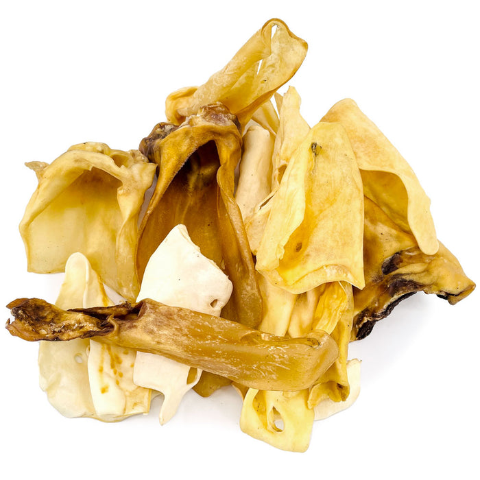 ValueBull Brown Cow Ears for Dogs, Crunchy & Varied, 200 Count Bulk Pack - Varied - 200 Ears