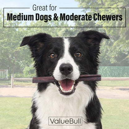ValueBull Buffalo Collagen Sticks for Dogs, 6 Inch Medium Chews, 25 Count - Medium - 25 Sticks