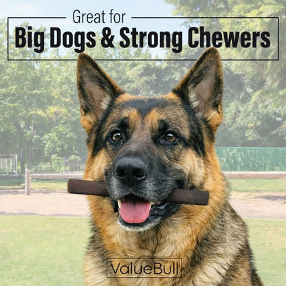 ValueBull Buffalo Collagen Sticks for Dogs, 6 Inch Thick Chews, 25 Count - Thick - 25 Sticks