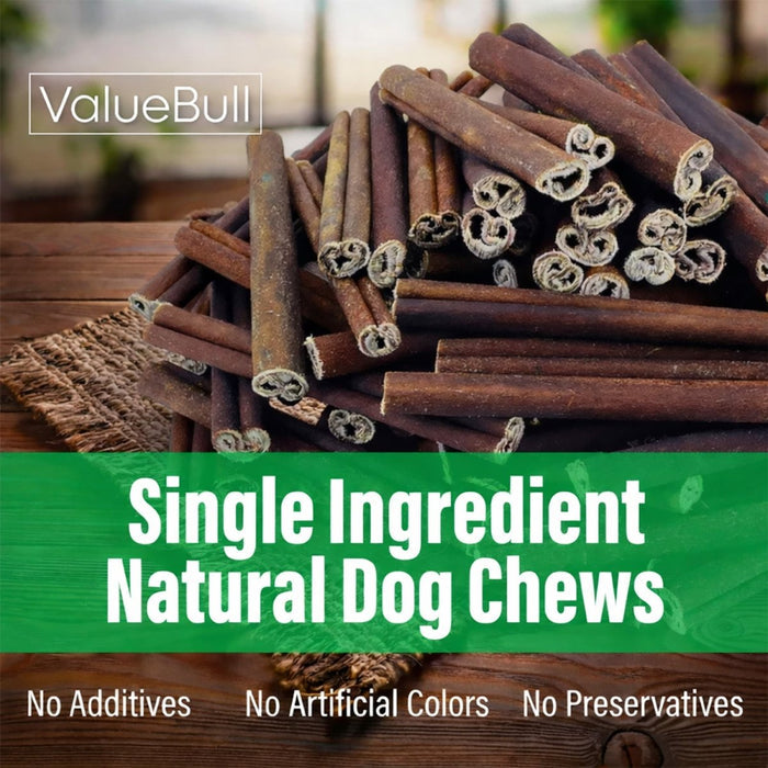 ValueBull Buffalo Collagen Sticks for Dogs, 6 Inch Thick Chews, 25 Count - Thick - 25 Sticks