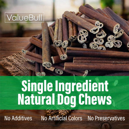 ValueBull Buffalo Collagen Sticks for Dogs, 6 Inch Thick Chews, 25 Count - Thick - 25 Sticks
