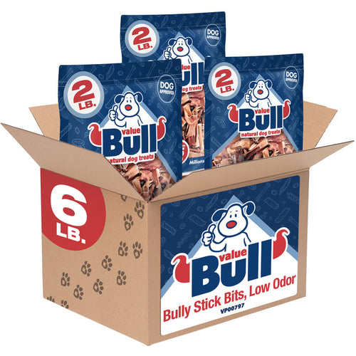 ValueBull Bully Stick Bits for Small Dogs, 6 Pounds