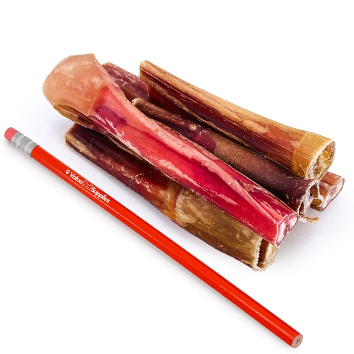 ValueBull Bully Sticks for Dogs, Thick 4-6 Inch, Varied Shapes, 25 Count - Thick - 25 Pieces