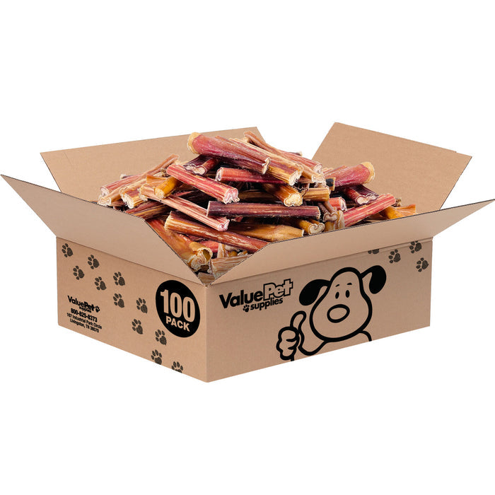 ValueBull Bully Sticks for Dogs, Thin 4-6 Inch, Varied Shapes, 100 Count Bulk Pack - Thin - 100 Pieces