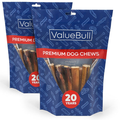 ValueBull Bully Sticks for Large Dogs, Jumbo 6 Inch, 50 Count - Jumbo - 50 Sticks