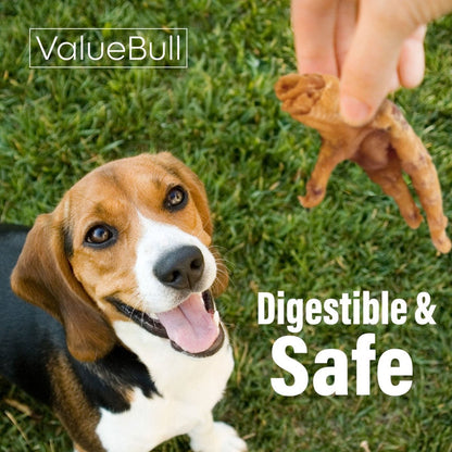 ValueBull Chicken Feet for Dogs, 400 Count Bulk Pack - Chicken Feet - 400 Feet