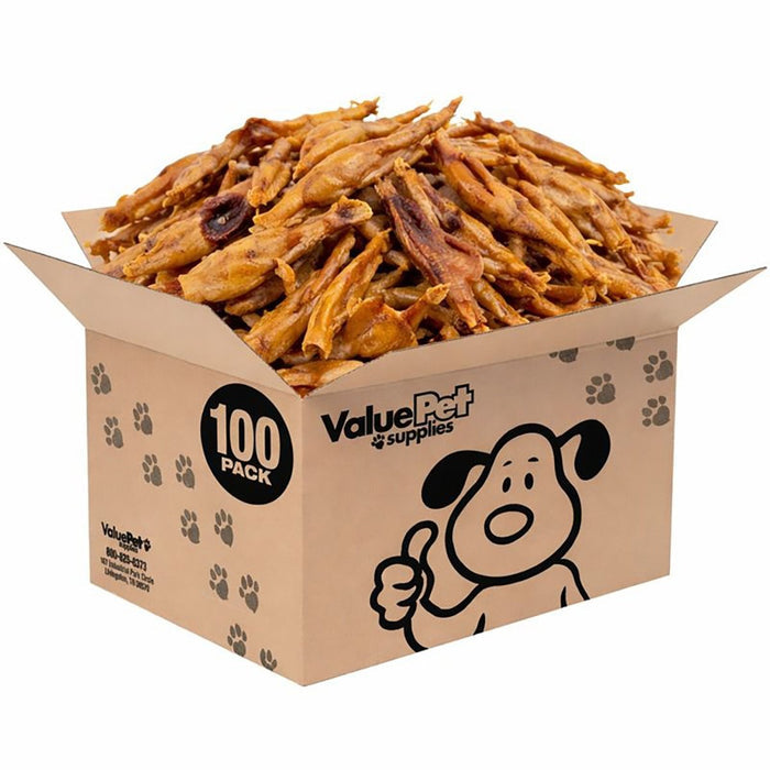 ValueBull Chicken Feet for Dogs, Large, 100 Count Bulk Pack - Large - 100 Feet