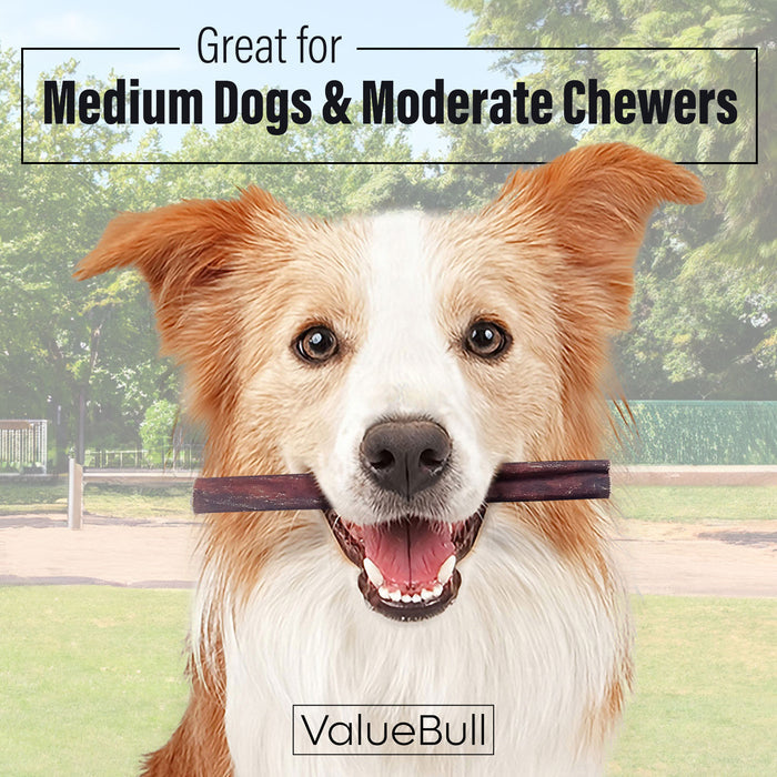 ValueBull Collagen Sticks for Dogs, 6 Inch Medium Chews, Natural Long-Lasting Dog Treats, 25 Count