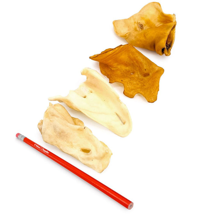 ValueBull Cow Ears for Dogs, Varied Shapes, Small, 100 Count Bulk Pack