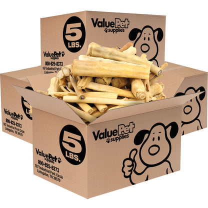 ValueBull Cow Tails, Varied Shape Dog Chews, 20 Pounds Bulk Pack - Tails - 20 Pounds