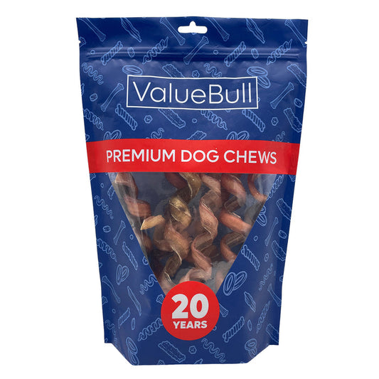 ValueBull Curly Bully Sticks for Dogs, 6-9 Inch, 10 Count - Spirals - 10 Sticks