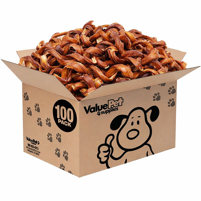 ValueBull Curly Bully Sticks for Dogs, 6-9 Inch, 100 Count Bulk Pack - Spirals - 100 Sticks