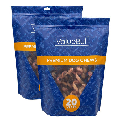 ValueBull Curly Bully Sticks for Dogs, 6-9 Inch, 50 Count - Spirals - 50 Sticks