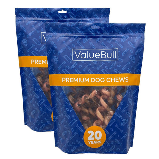 ValueBull Curly Bully Sticks for Dogs, 6-9 Inch, 50 Count - Spirals - 50 Sticks