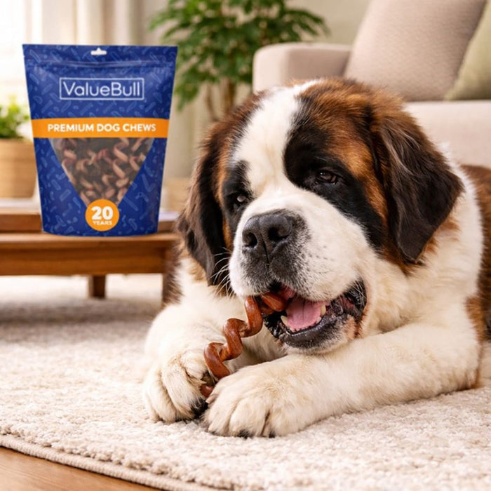 ValueBull Curly Bully Sticks for Dogs, 6-9 Inch, 50 Count - Spirals - 50 Sticks