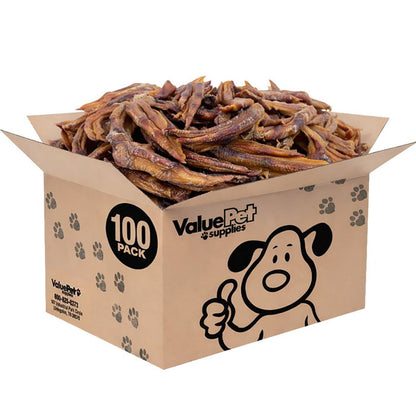 ValueBull Duck Feet for Dogs, 100 Count Bulk Pack - Duck - 100 Feet