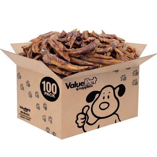ValueBull Duck Feet for Dogs, 100 Count Bulk Pack - Duck - 100 Feet
