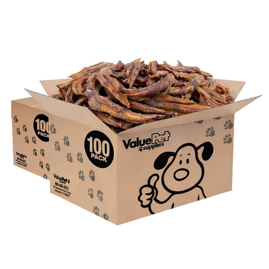 ValueBull Duck Feet for Dogs, 200 Count Bulk Pack - Duck - 200 Feet