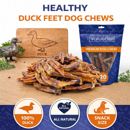 ValueBull Duck Feet for Dogs, 400 Count Bulk Pack - Duck - 400 Feet