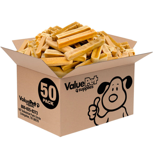 ValueBull Himalayan Yak Cheese Dog Chews, Extra Extra Large, 50 Count Wholesale Pack - XX-Large - 50 Bars