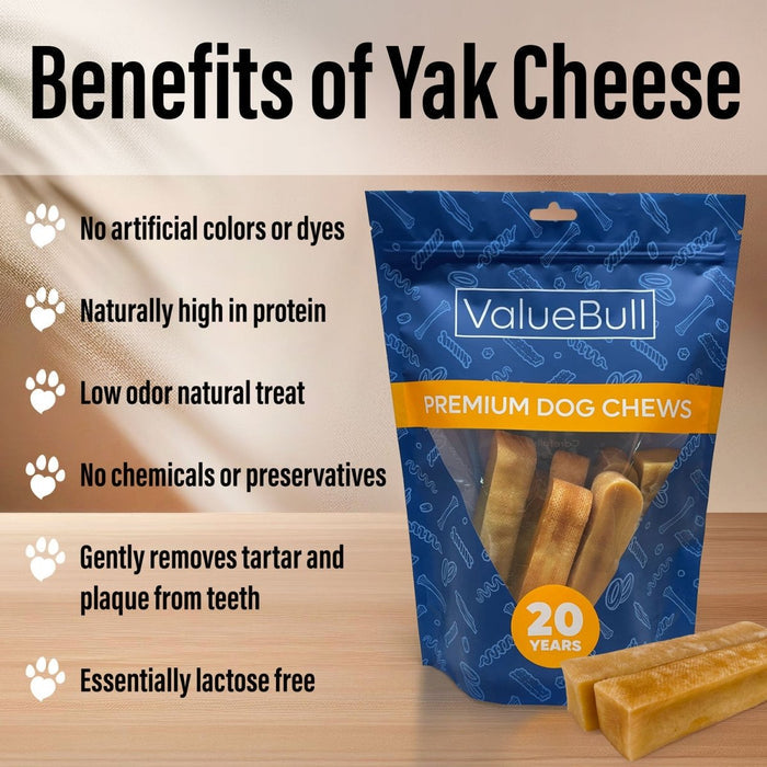 ValueBull Himalayan Yak Cheese Dog Chews, Extra Extra Large, 6 Pound Bulk Pack